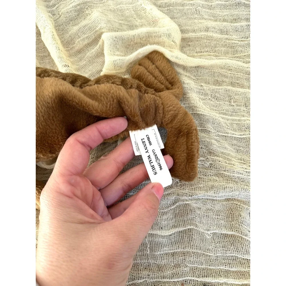 1996‎ Lenny Walrus by Ganz Floppies floppy bean bag plush vintage toy